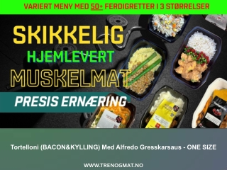 Tortelloni (BACON KYLLING) Med Alfredo Gresskarsaus - ONE SIZE