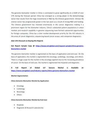 CHINA Genomic Biomarker Market