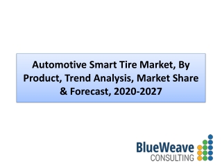 Automotive Smart Tire Market Growth, Trend Analysis