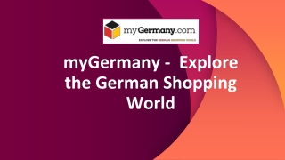 myGermany - Explore the German Shopping World