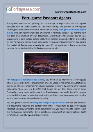 Portuguese Passport Agents