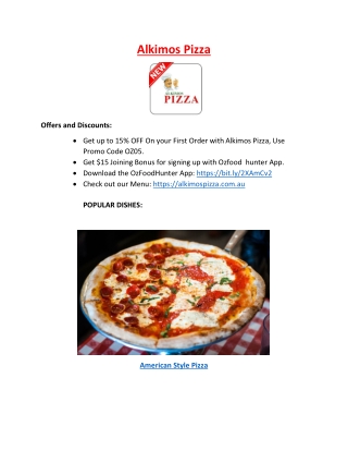 15% off - Alkimos Pizza Menu – Pizza delivery Perth, WA