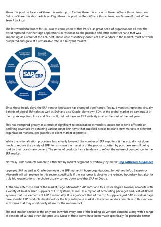 The Core Objectives of ERP