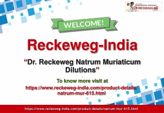 Dr Reckeweg Natrum Muriaticum Dilutions