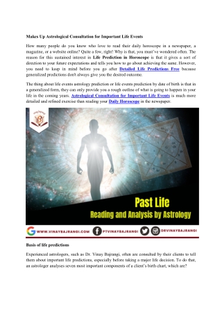 Astrological Consultation for Important Life Events
