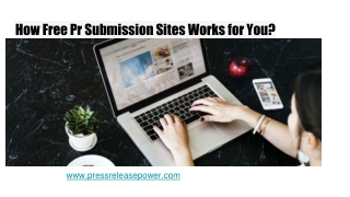 Free Press Release Submission Sites Work