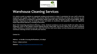 Warehouse Cleaning Services