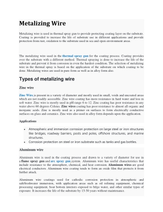 Metalizing Wire-converted