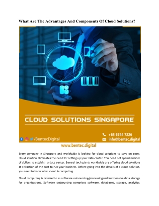 What Are The Advantages And Components Of Cloud Solutions?