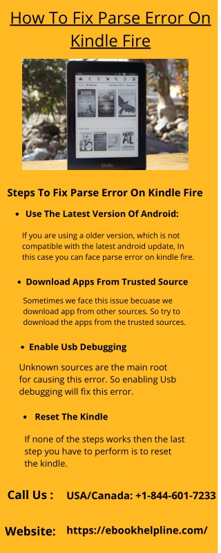 Guide To Fix Parse Error On Kindle Fire