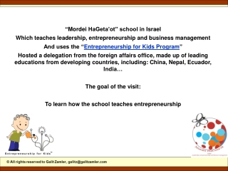 A delegation of educators is learning about entrepreneurship education from Israel