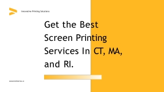 Get the Best Screen Printing Services in, RI, CT,  MA