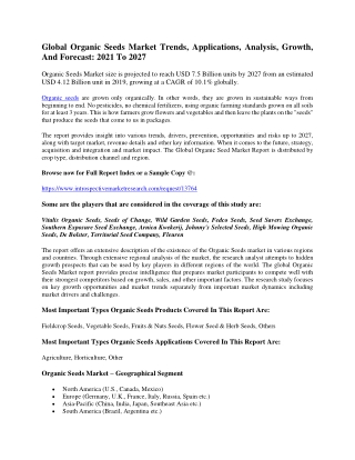Global Organic SeedsMarket