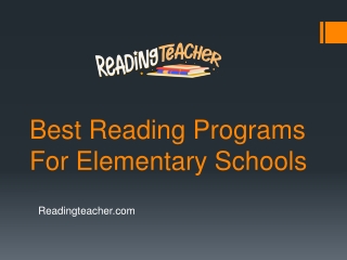 Best Reading Programs For Elementary Schools - Readingteacher.com