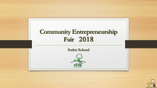Community Entrepreneurship Fair at Sadot School