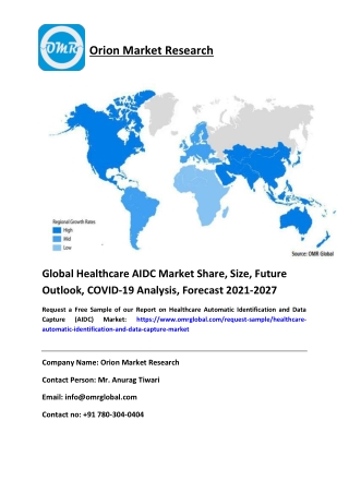 Global Healthcare AIDC Market Share, Size, Future Outlook, COVID-19 Analysis, Forecast 2021-2027