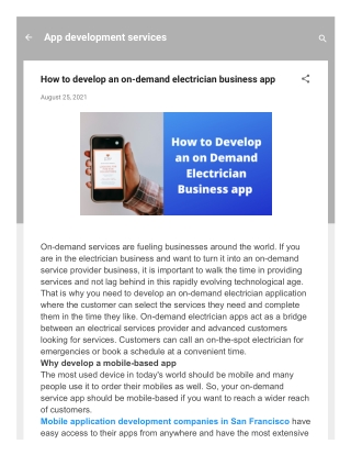 How to develop an on-demand electrician business app