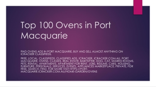 Top 100 Ovens in Port Macquarie
