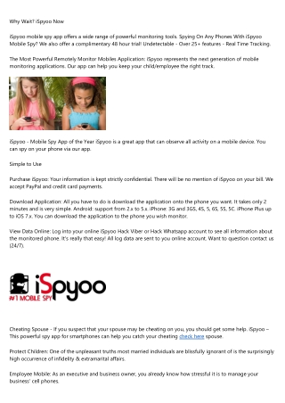 iSpyoo Is The Leading Top Spy App