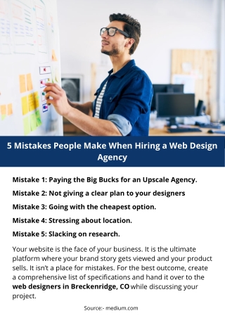 5 Mistakes People Make When Hiring a Web Design Agency