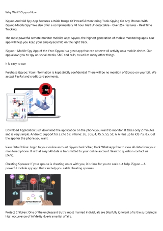 iSpyoo Free Trial Mobile Monitoring App Of The Year