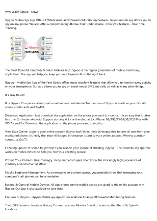 iSpyoo The Leading Trial Phone Monitoring App
