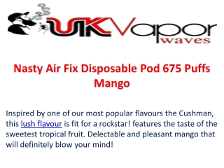 Nasty Air Fix Disposable Pod 675 Puffs Mango