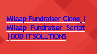 Best Milaap Fundraiser Clone Script - Readymade Clone Script