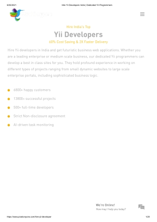 Hire Yii Developers India | Dedicated Yii Programmers