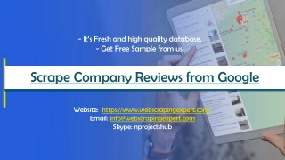 Scrape Company Reviews from Google