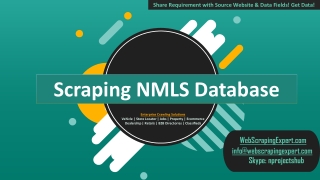 Scraping NMLS Database
