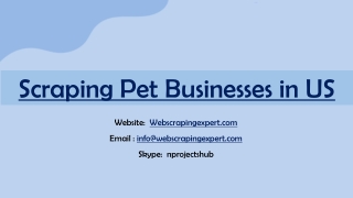 Scraping Pet Businesses in US