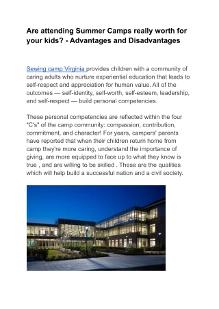 Are attending Summer Camps really worth for your kids