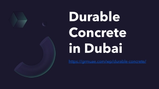 Durable Concrete _ in Dubai
