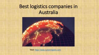Best Freight Forwarding Solutions Australia