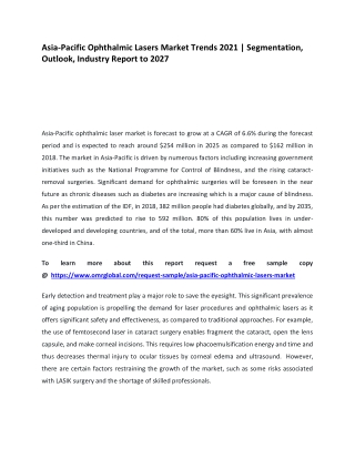 Asia-Pacific Ophthalmic Lasers Market