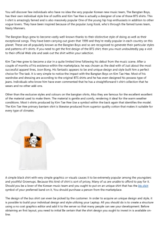 How to Get More Results Out of Your bts shirt