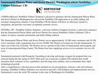 Sammamish Plateau Water and Sewer District