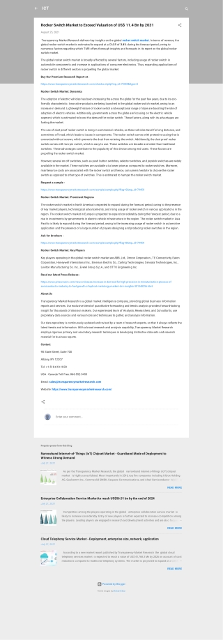 Rocker Switch Market Trends, Share, Scope and Forecast by 2031