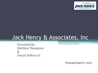Jack Henry & Associates, Inc