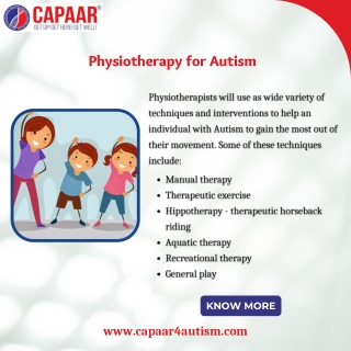 Physiotherapy for Autism Child | Best Autism Treatment in Bangalore | CAPAAR