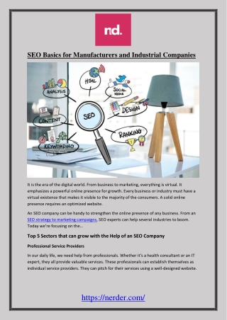 SEO Basics for Manufacturers and Industrial Companies