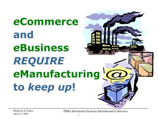 e Commerce and e Business REQUIRE e Manufacturing to keep up !