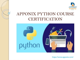 APPONIX PYTHON COURSE CERTIFICATION