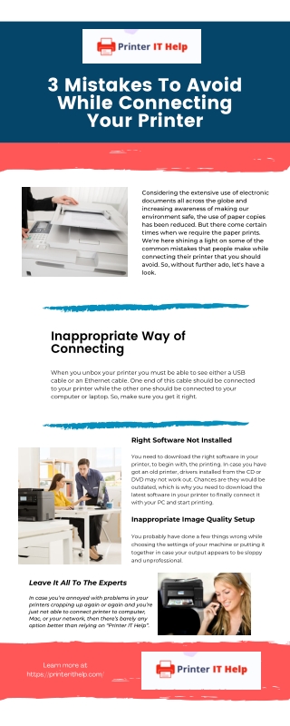 3 Mistakes To Avoid While Connecting Your Printer