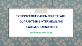 Python Certification Course