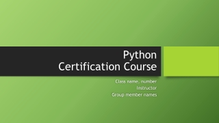 python certification course