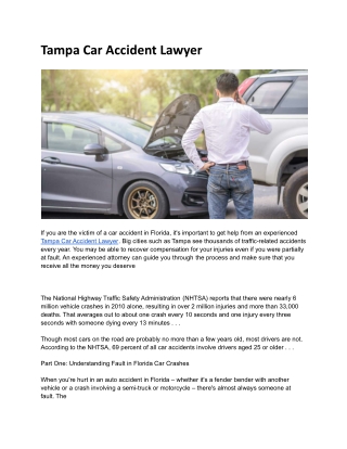 Tampa Car Accident Lawyer