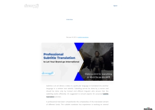 Professional Subtitle Translation To Let Your Brand Go International