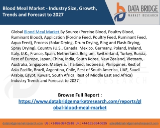 Global Blood Meal Market – Industry Trends and Forecast to 2027